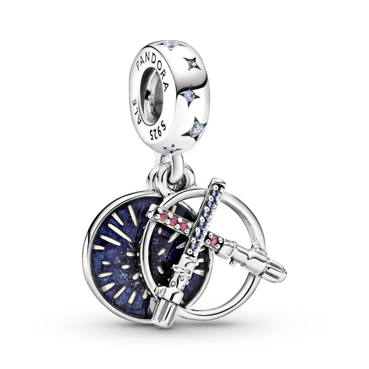 Star Wars Lightsaber Double Dangle Charm Premium Fashion Jewelry Gift Collection