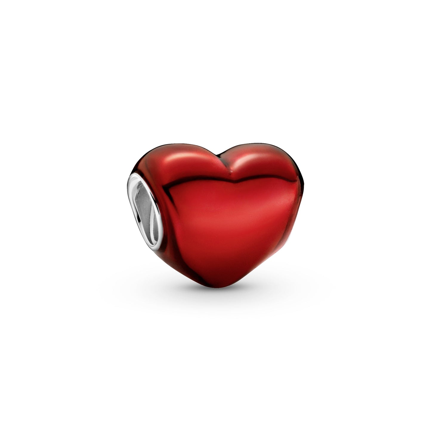 Metallic Red Heart Charm Premium Fashion Jewelry Gift Collection