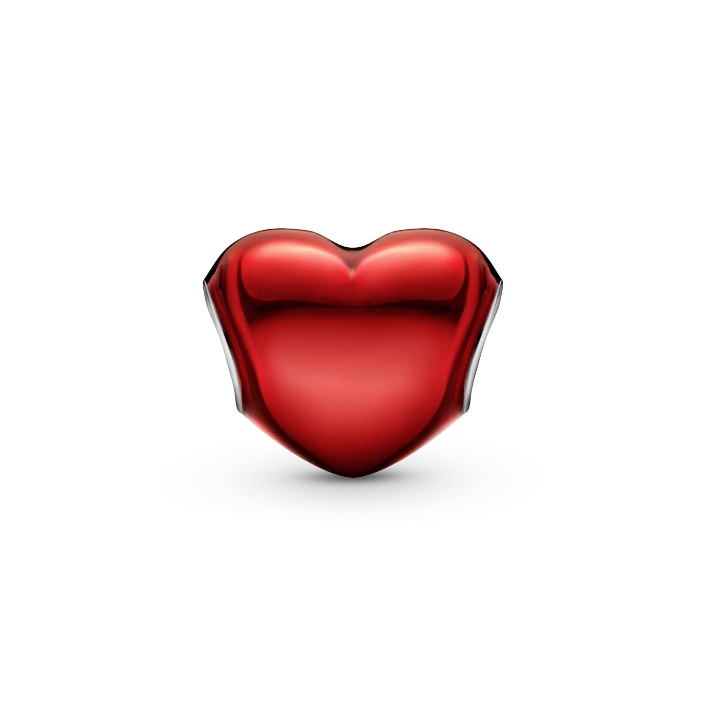 Metallic Red Heart Charm Premium Fashion Jewelry Gift Collection