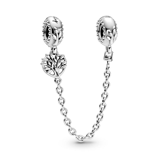 Heart Family Tree Safety Chain Charm Premium Fashion Jewelry Gift Collection