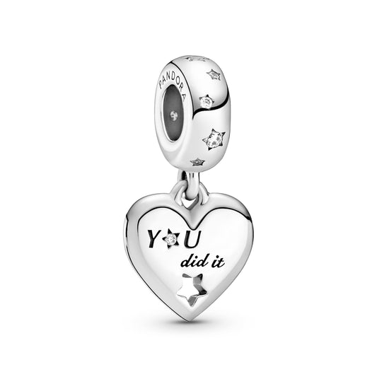 Congratulations Heart & Stars Dangle Charm Premium Fashion Jewelry Gift Collection