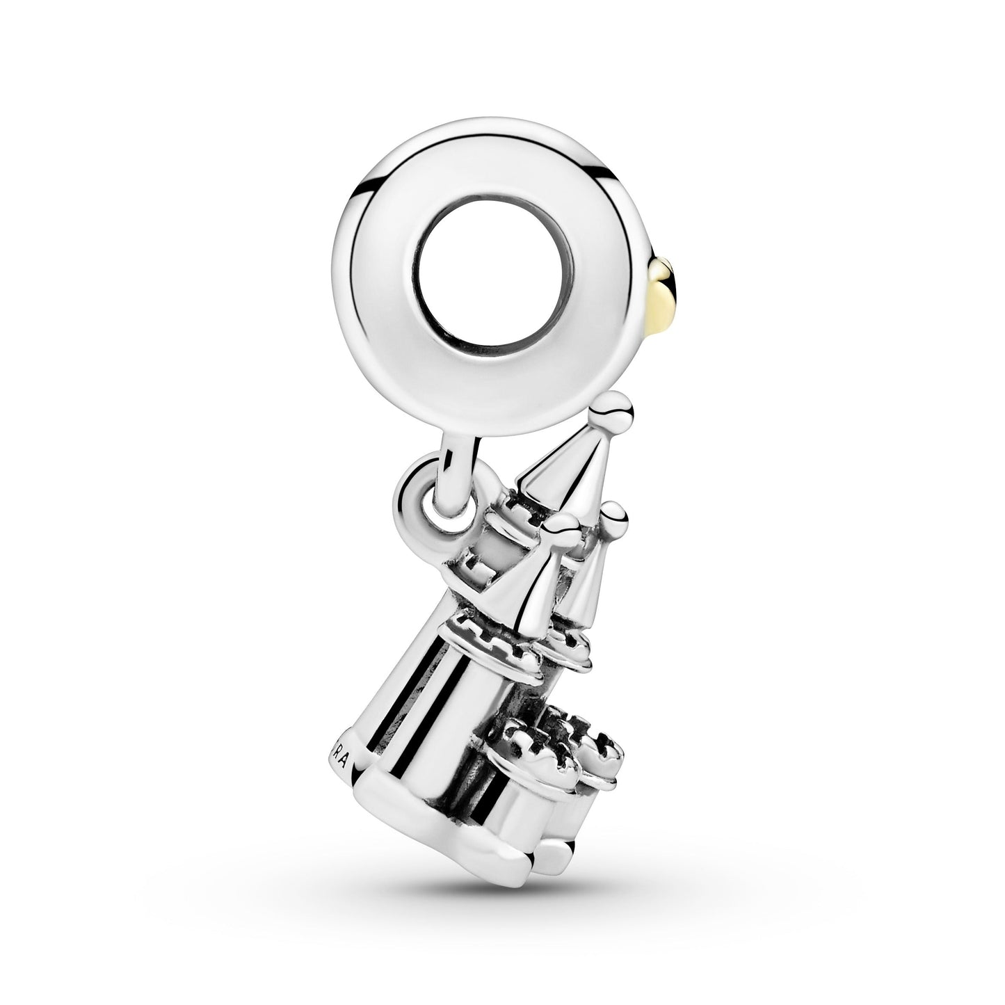 Two-tone Castle Dangle Charm Premium Fashion Jewelry Gift Collection