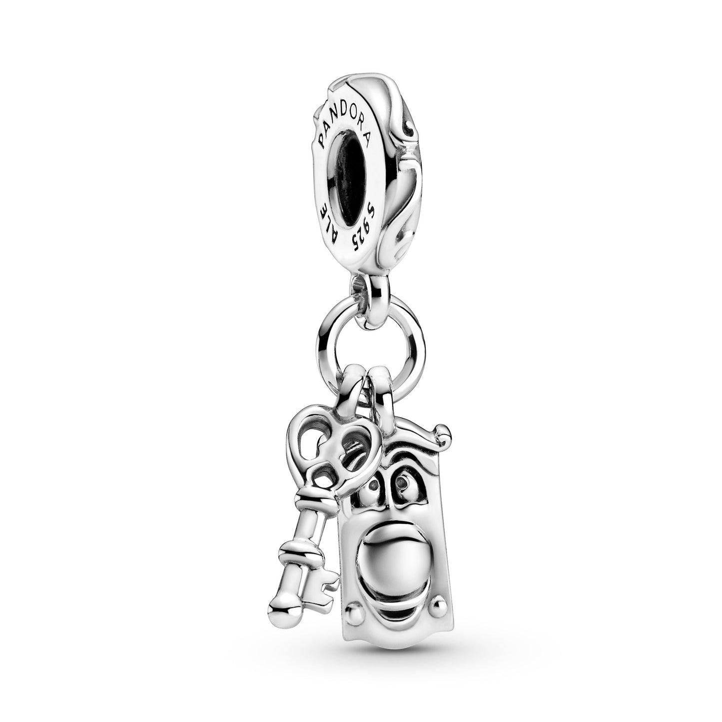 Disney Alice in Wonderland Key & Door Knob Dangle Charm Premium Fashion Jewelry Gift Collection