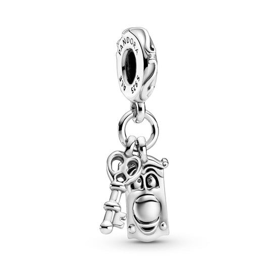 Disney Alice in Wonderland Key & Door Knob Dangle Charm Premium Fashion Jewelry Gift Collection