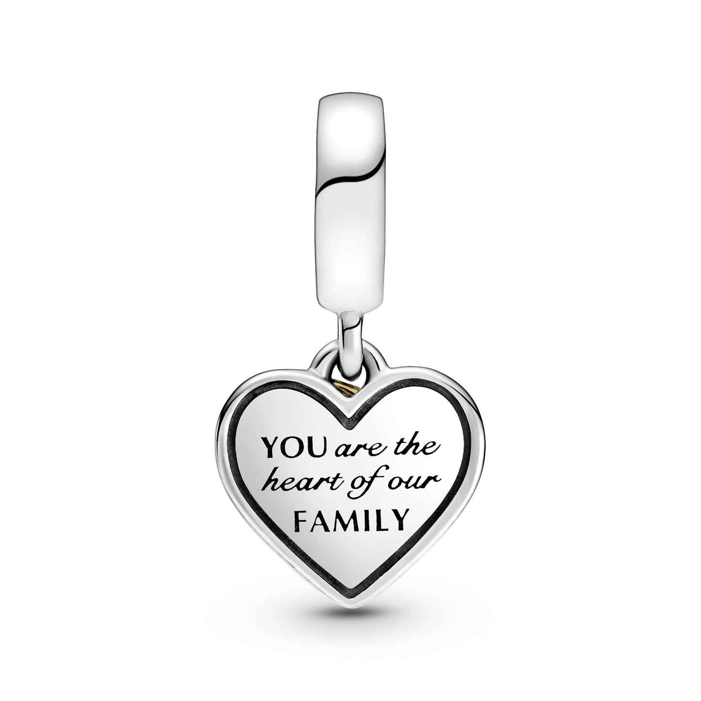 Two-tone Family Tree & Heart Dangle Charm Premium Fashion Jewelry Gift Collection