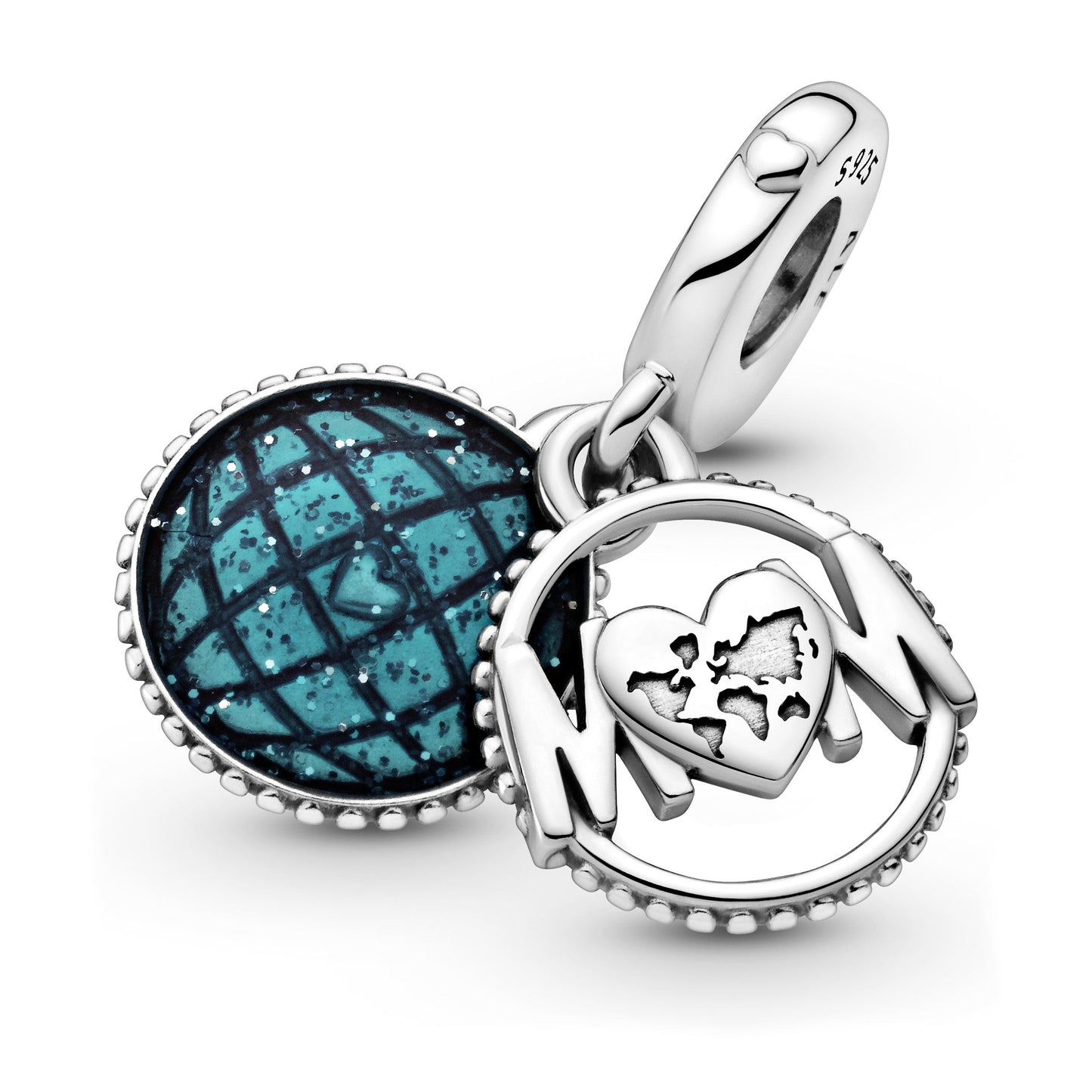 Glitter Globe Mum Dangle Charm Premium Fashion Jewelry Gift Collection