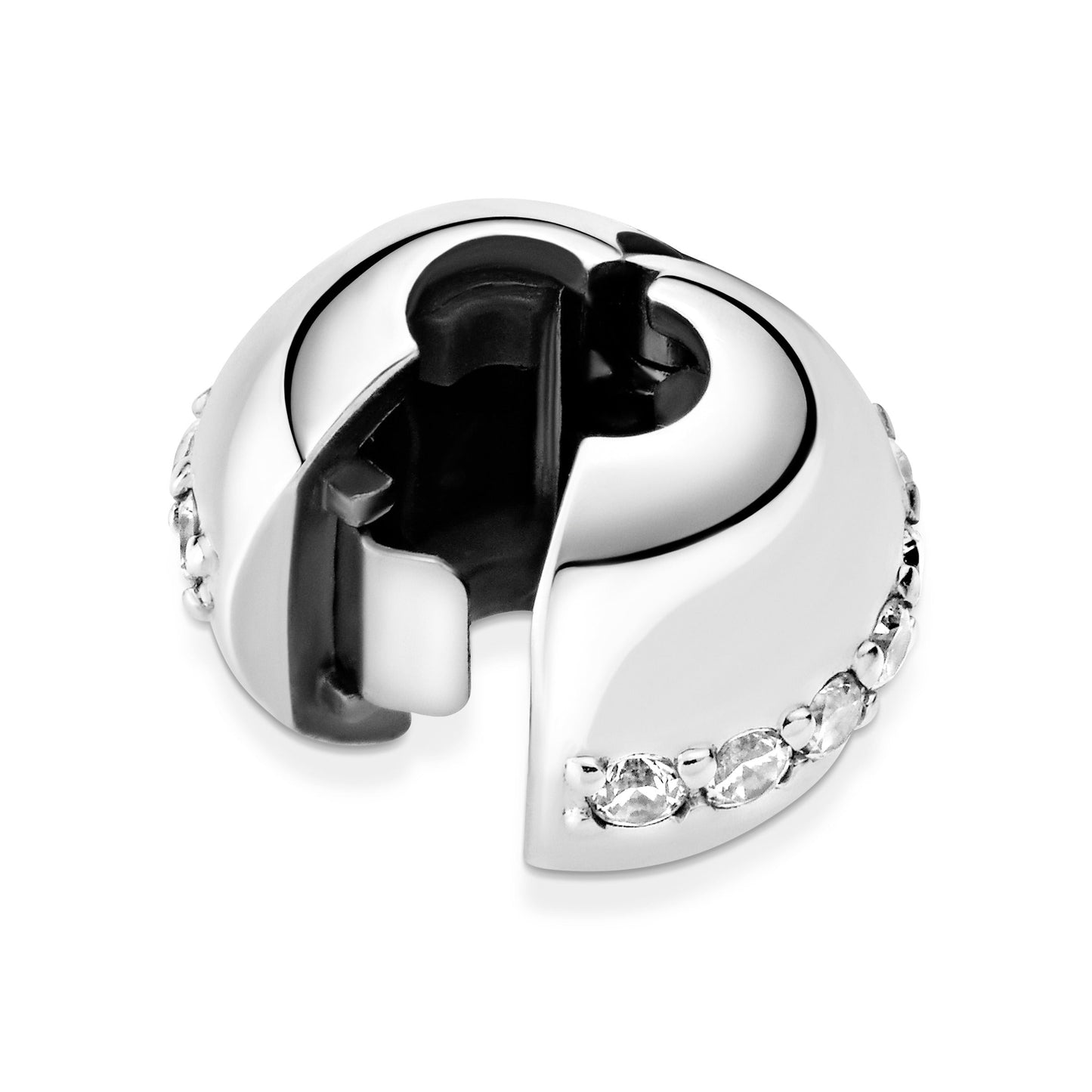 Sparkling Line Clip Charm Premium Fashion Jewelry Gift Collection