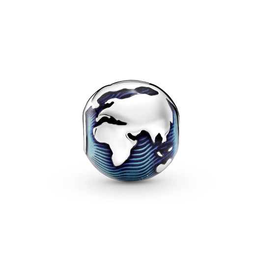 Blue Globe Clip Charm Premium Fashion Jewelry Gift Collection