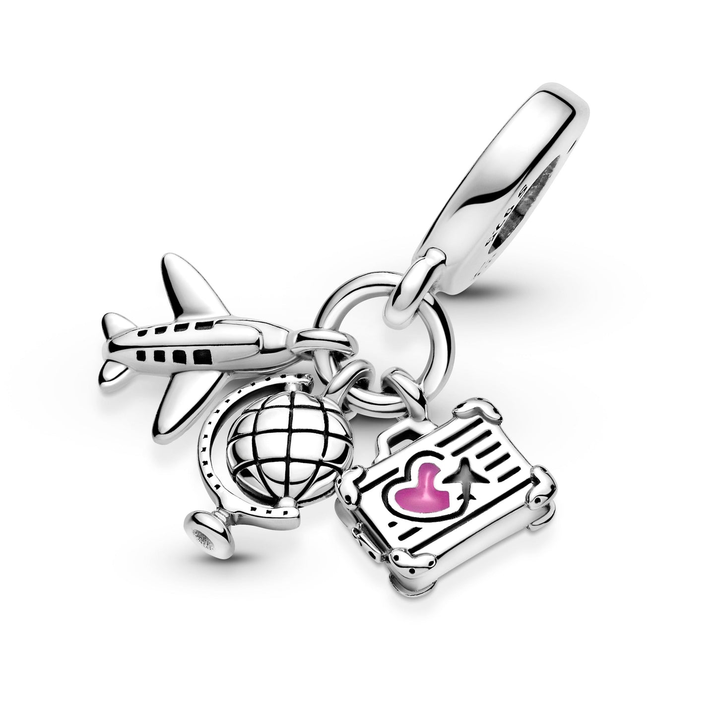 Airplane, Globe & Suitcase Dangle Charm Premium Fashion Jewelry Gift Collection