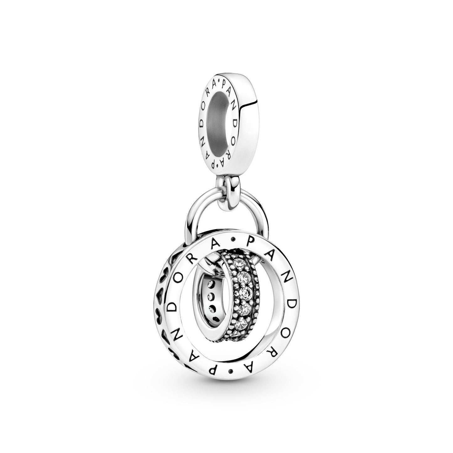 Pandora Logo Circles Dangle Charm Premium Fashion Jewelry Gift Collection