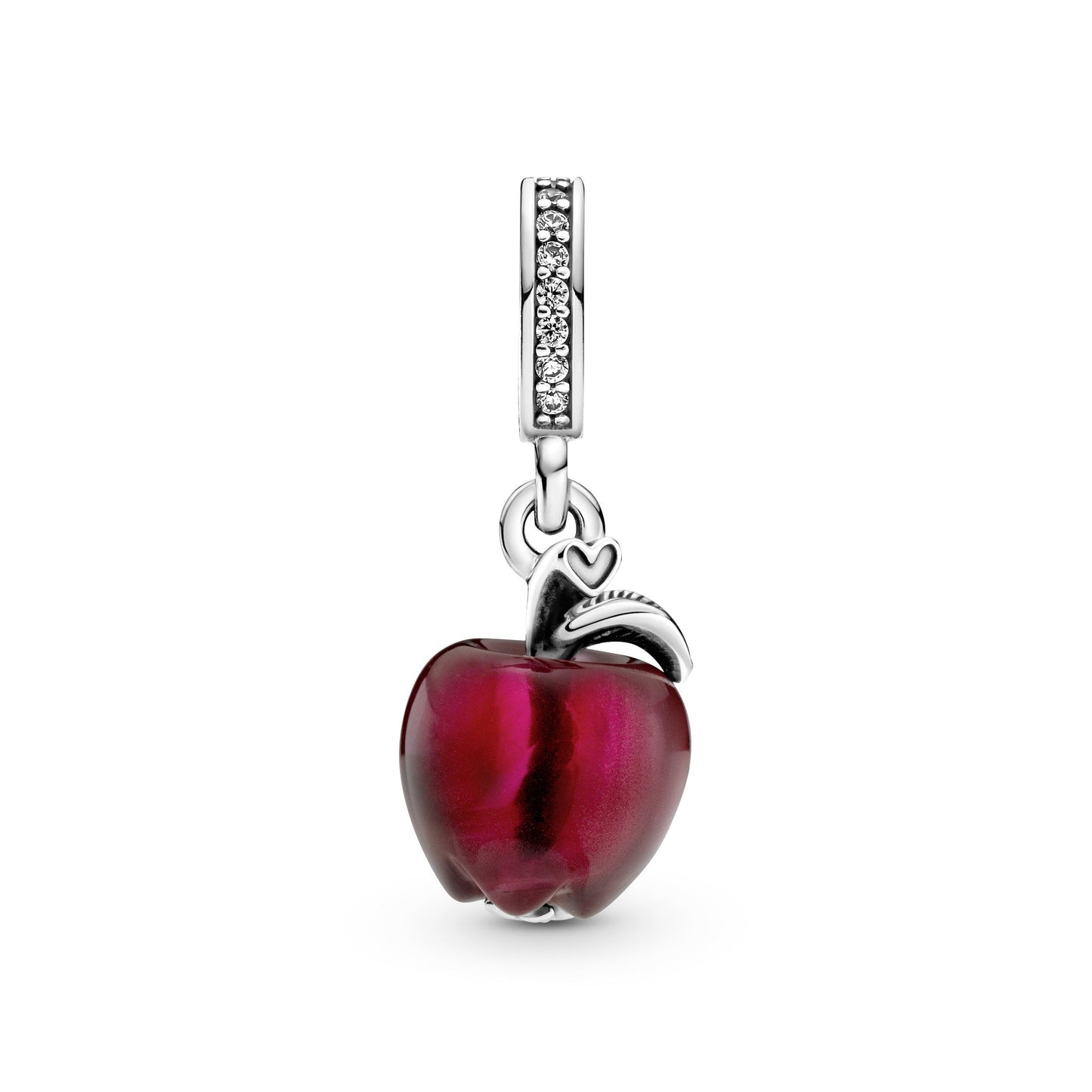 Murano Glass Red Apple Dangle Charm Premium Fashion Jewelry Gift Collection