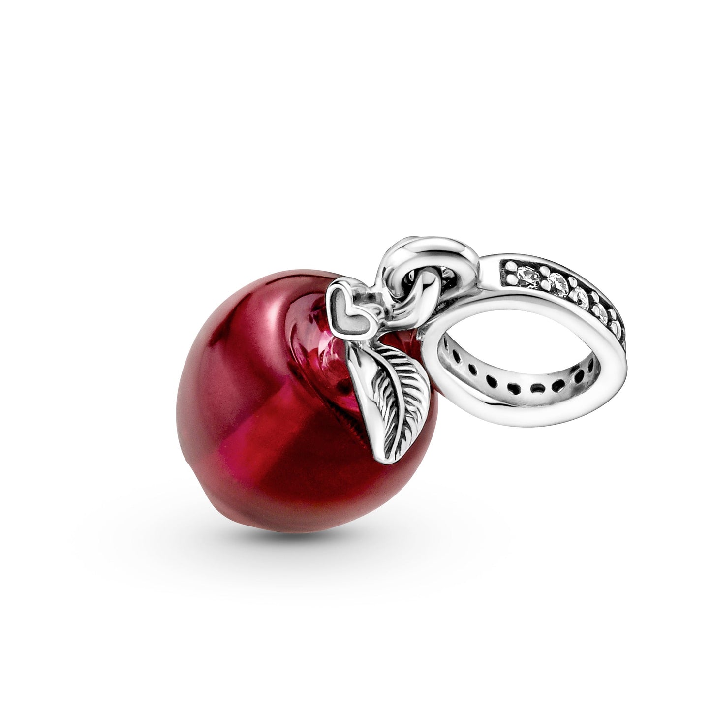 Murano Glass Red Apple Dangle Charm Premium Fashion Jewelry Gift Collection
