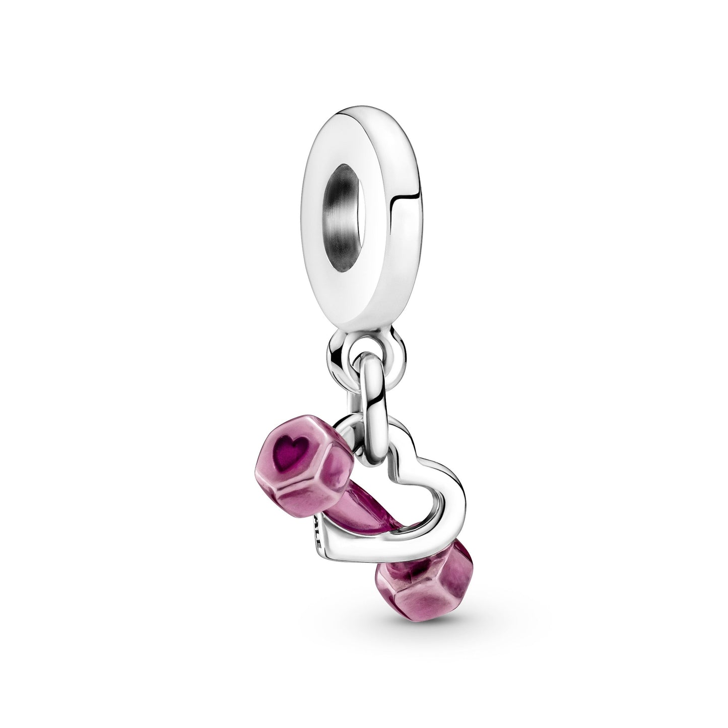 Dumbbell & Heart Dangle Charm Premium Fashion Jewelry Gift Collection