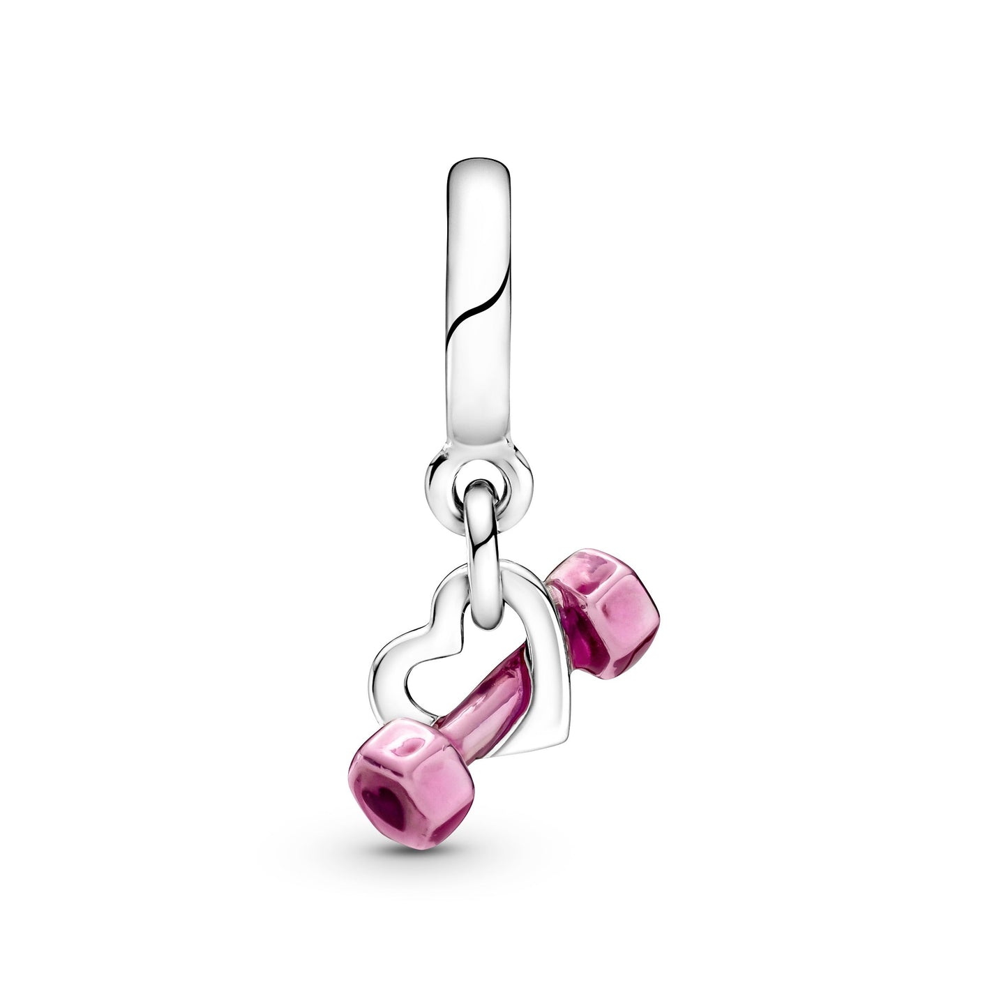 Dumbbell & Heart Dangle Charm Premium Fashion Jewelry Gift Collection