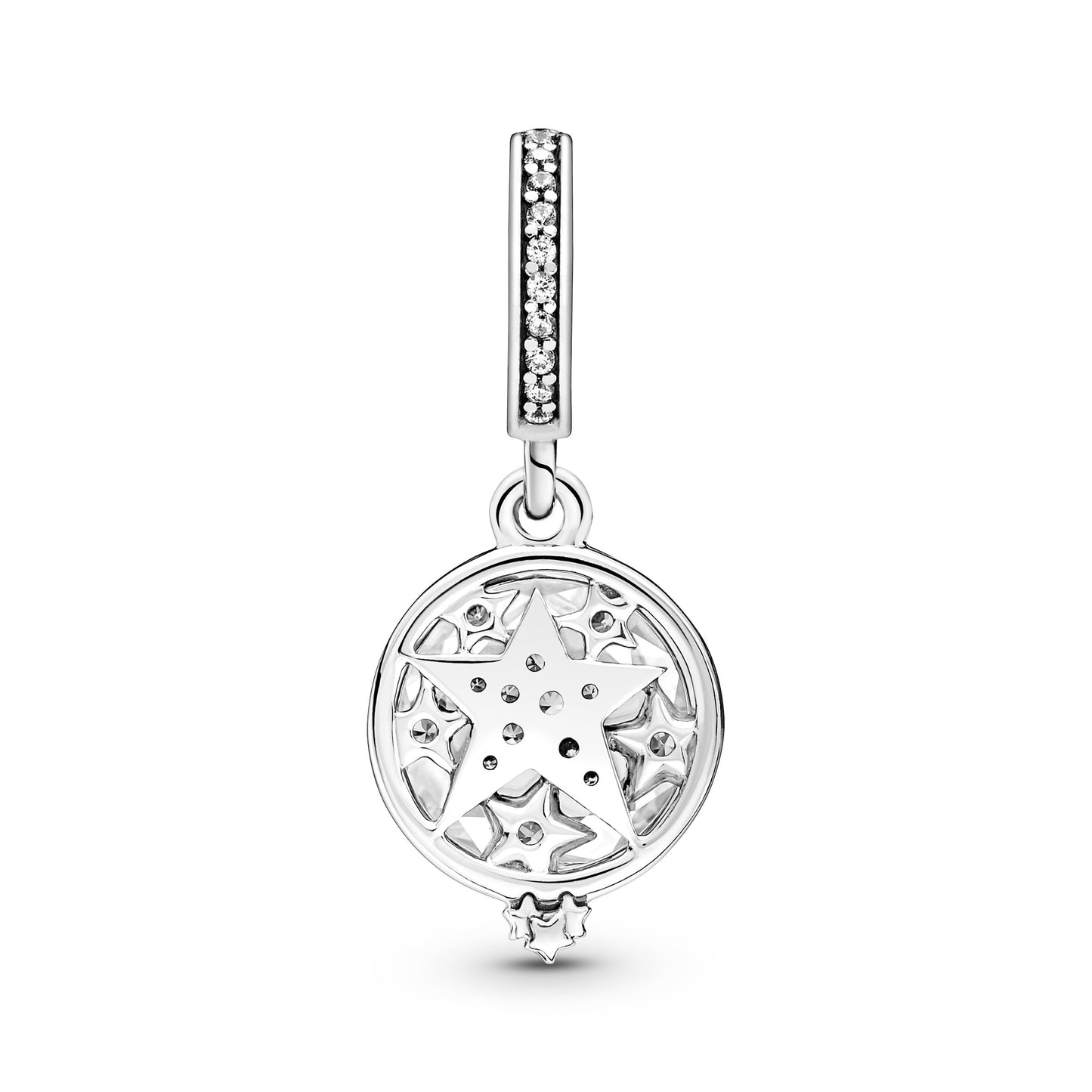 Magnified Star Double Dangle Charm Premium Fashion Jewelry Gift Collection