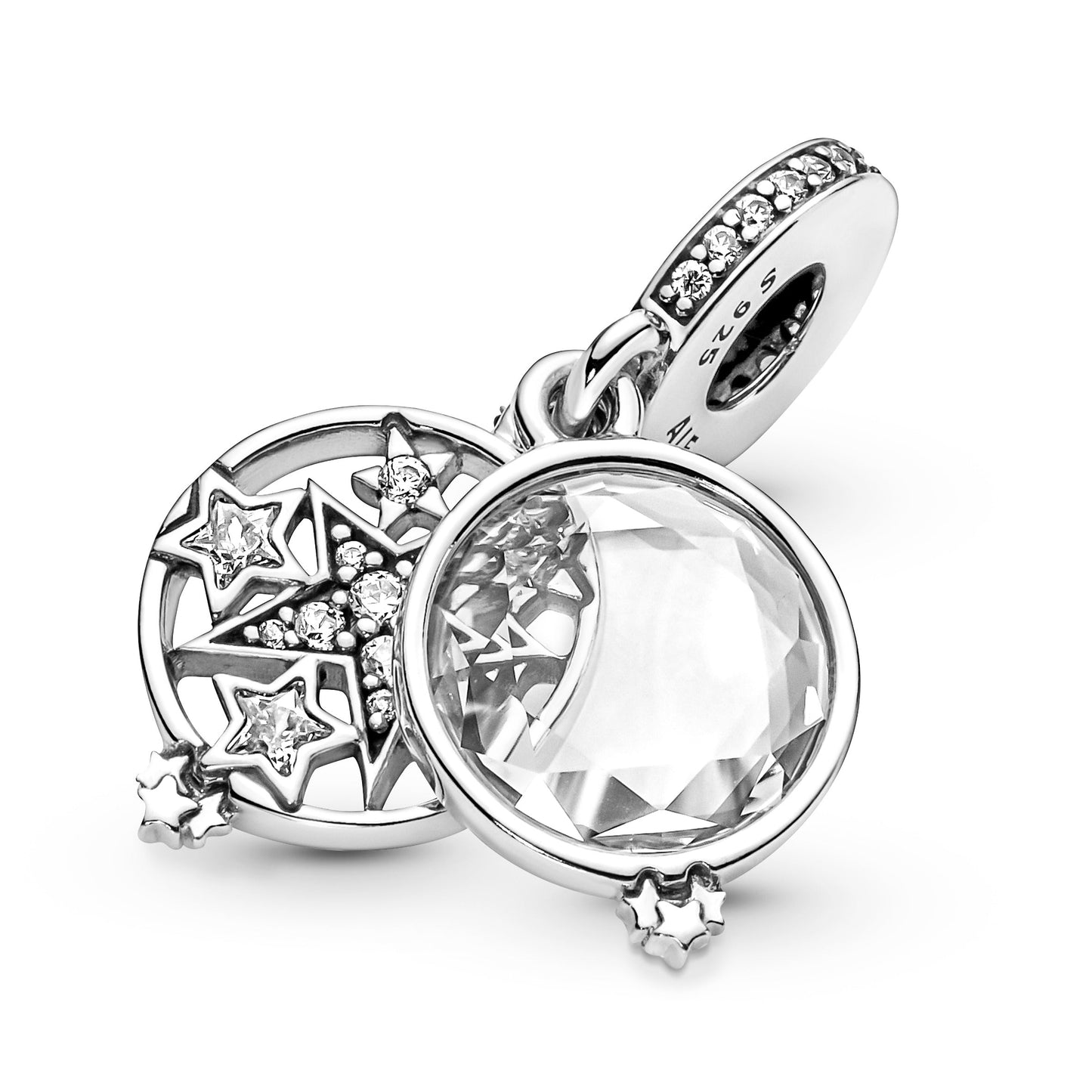 Magnified Star Double Dangle Charm Premium Fashion Jewelry Gift Collection