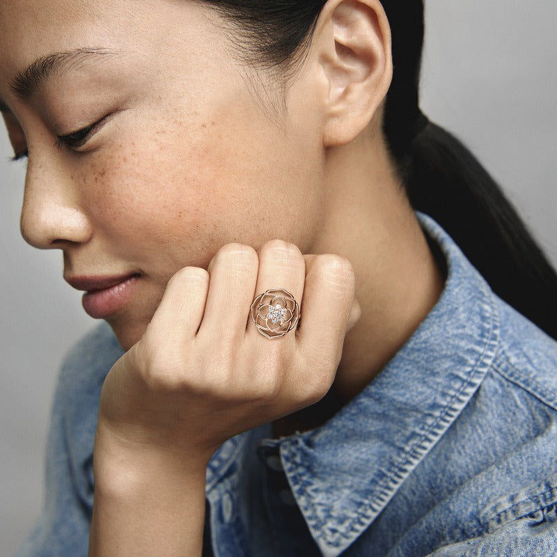 Rose Petals Statement Ring Popular Style Premium Collection