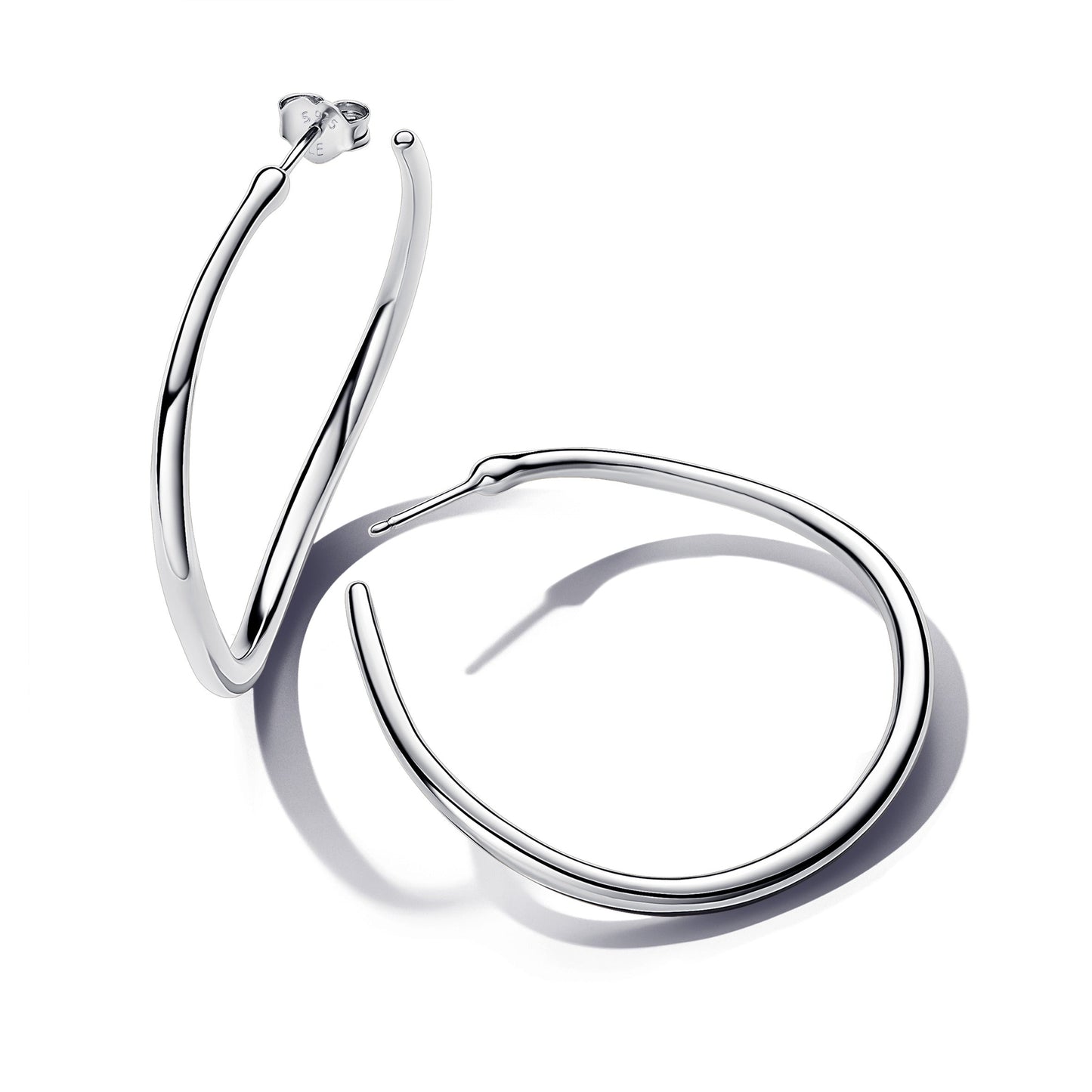 Organically Shaped 42 mm Open Hoop Earrings Popular Style Premium Collection