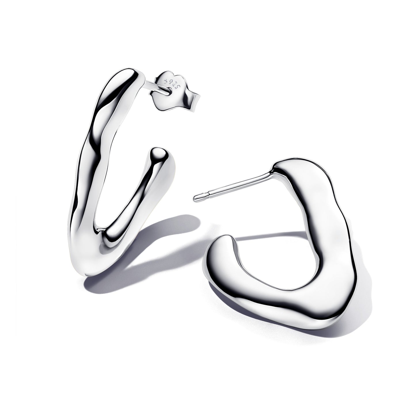 Organically V-shaped Open Hoop Earrings Popular Style Premium Collection