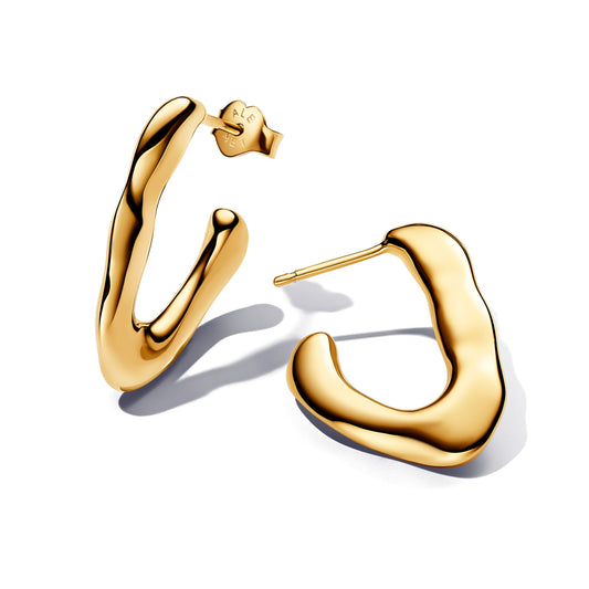 Organically V-shaped Open Hoop Earrings Popular Style Premium Collection