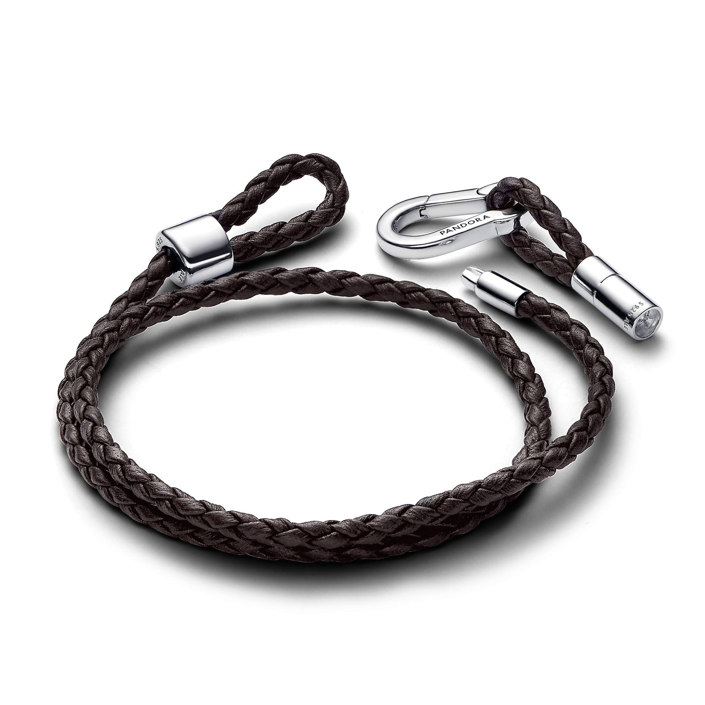 Pandora Moments Brown Braided Double Leather Bracelet Premium Fashion Jewelry Gift Collection