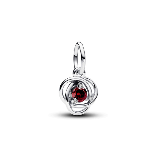 Red Eternity Circle Dangle Charm Premium Fashion Jewelry Gift Collection