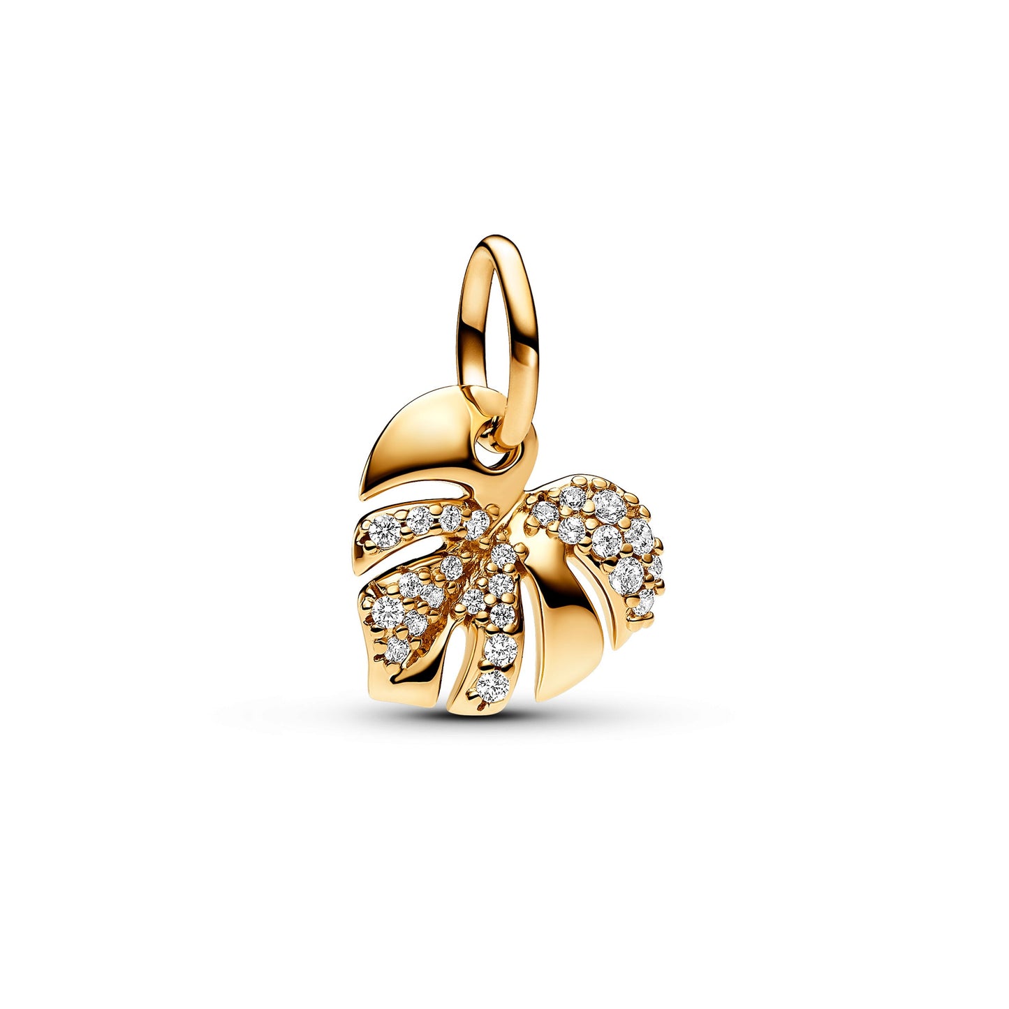 Sparkling Monstera Leaf Dangle Charm Premium Fashion Jewelry Gift Collection