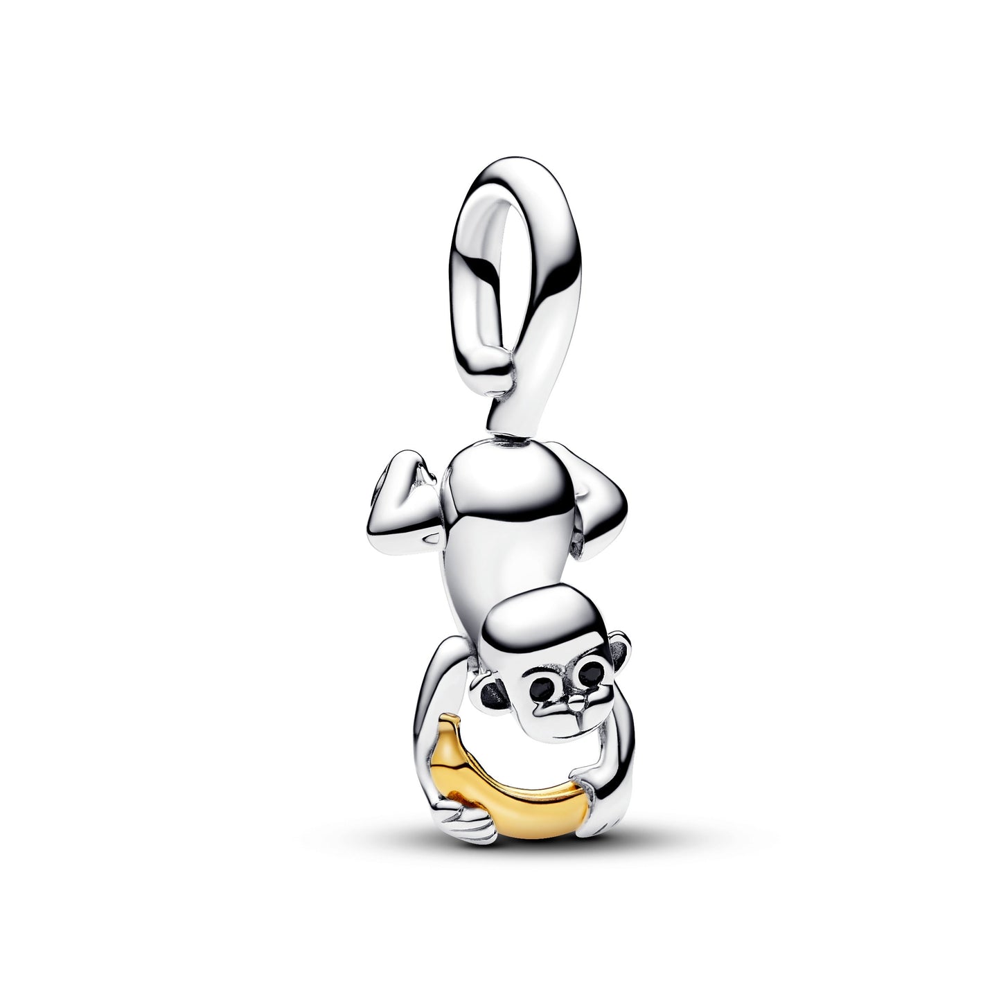 Two-tone Movable Monkey Dangle Charm Premium Fashion Jewelry Gift Collection