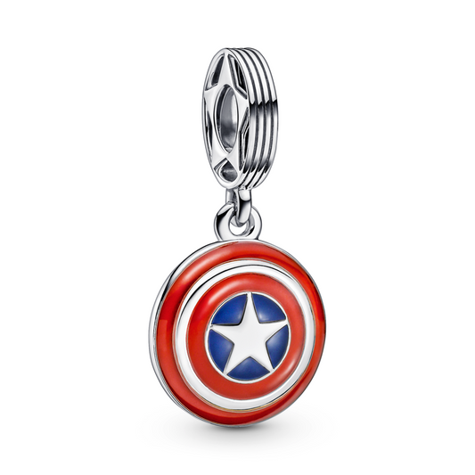 Marvel The Avengers Captain America Shield Dangle Charm Premium Fashion Jewelry Gift Collection