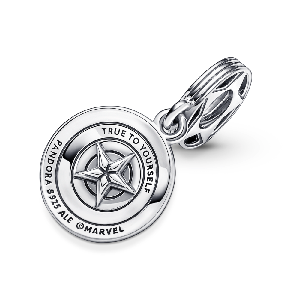 Marvel The Avengers Captain America Shield Dangle Charm Premium Fashion Jewelry Gift Collection