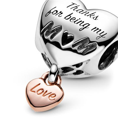 Love You Mum Heart Charm Premium Fashion Jewelry Gift Collection