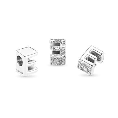 Letter E Alphabet Charm Premium Fashion Jewelry Gift Collection
