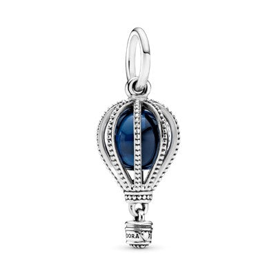 Blue Hot Air Balloon Travel Charm Premium Fashion Jewelry Gift Collection