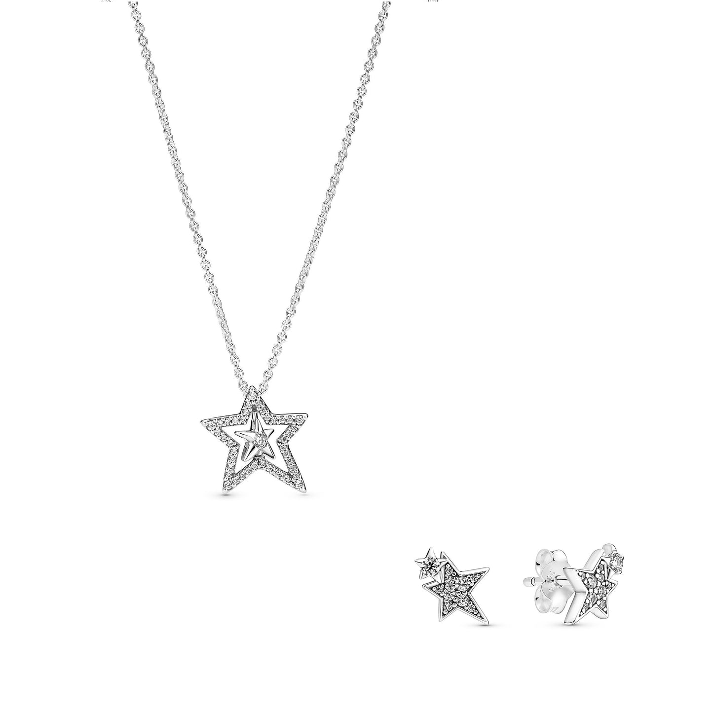 Sparkling Asymmetric Star Gift Set Premium Fashion Jewelry Gift Collection